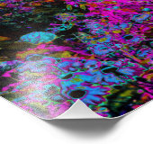 Impression Photo Psychédélique rose chaude et noir du jardin Sunris (Coin)