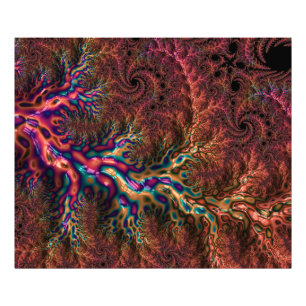 Impression Photo Psychédélique Super Trippy Funky Colorful Fractal