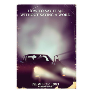 Impression Photo publicité pour une voiture des années 80