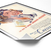 Impression Photo Publicité vintage Chesterfield Cigarette 1940 (Coin)