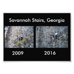 Impression Photo Puis et maintenant - Savannah Stairs, GA