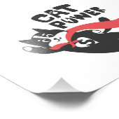 Impression Photo Puissance du chat - Choisissez la couleur de l'arr (Coin)