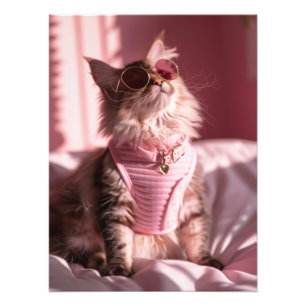 Impression Photo Purfection rose : Chic Chat dans le style