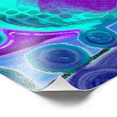 Impression Photo Purple et Turquoise Abstrait peinture numérique po (Coin)