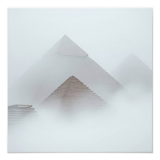 Impression Photo Pyramides dans la Brume (Devant)