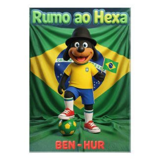 Impression Photo Quadro Infantil Ben-Hur Torcedor Rumo ao Hexa 2026