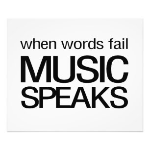 Impression Photo Quand la musique d'échouer de mots parle