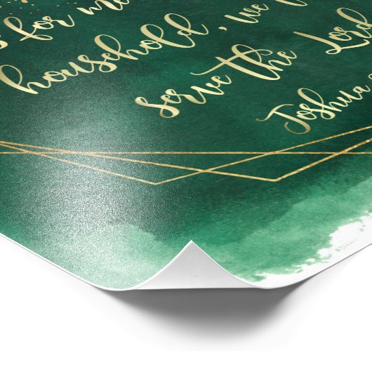 Impression Photo Quant à moi et ma maison, Ecriture d'Aquarelle (Coin)