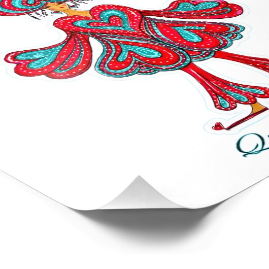 Impression Photo Queen of Hearts wall decor (Coin)