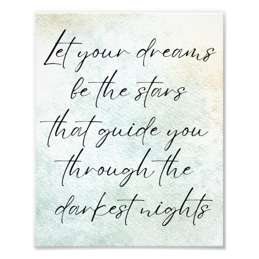 Impression Photo Quote d'inspiration Motivational Watercolor (Devant)