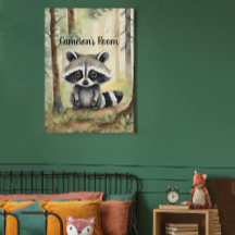Raccoon bois personnalisé