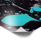 Impression Photo Raccoons Adorables Avec Fleurs Bleues (Coin)