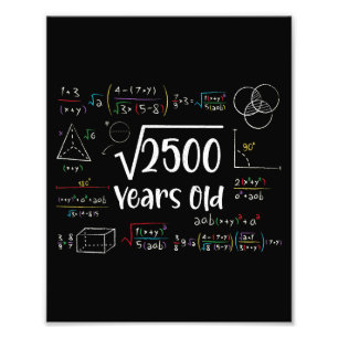 Impression Photo Racine carré de 2500 50e anniversaire 50 ans Cadea