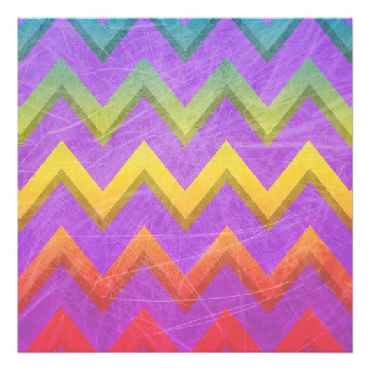 Impression Photo Rainbow Chevron par Shirley Taylor (Devant)