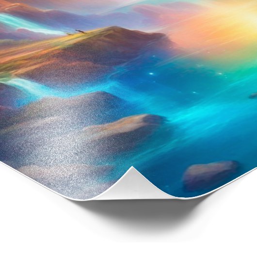 Impression Photo Rainbow waterfall landscape (Coin)