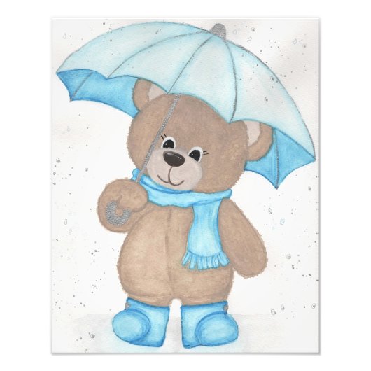 Impression Photo Rainy Daze Teddy Bear (Devant)