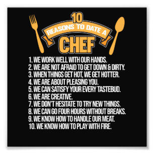 Impression Photo Raisons À Ce Jour Chef Cuisinier Cuisine Cuisine 