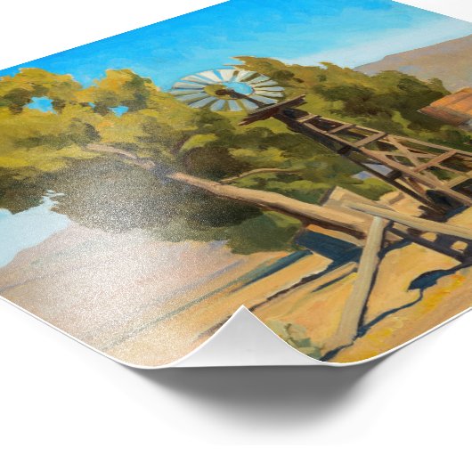 Impression Photo Ranch Windmill, Carson, Nevada par Maynard Dixon (Coin)