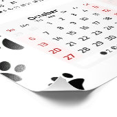 Impression Photo Random Dog Empreintes de pattes Et Red Hearts 2024 (Coin)