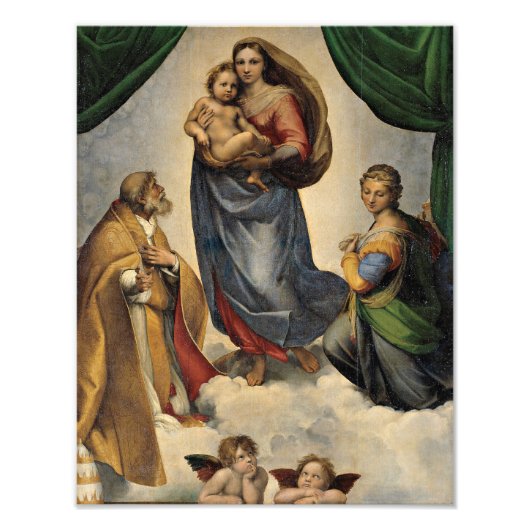 Impression Photo Raphael - La Vierge Sixtine (Devant)