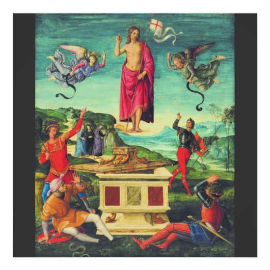 Impression Photo Raphael Résurrection de Jésus-Christ Art (Devant)