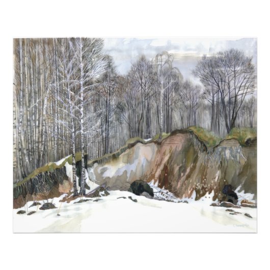 Impression Photo Ravin neigeux (Devant)