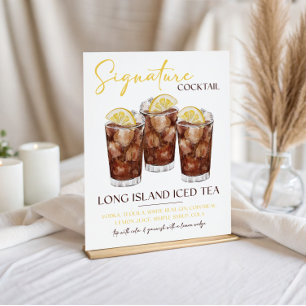 Impression Photo Recette de cocktail signature Long Island Iced Tea