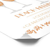 Impression Photo Recette de cocktail signature Peach Bellini (Coin)