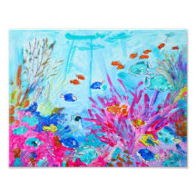 Récif de corail vibrant de l'océan Poisson tropica