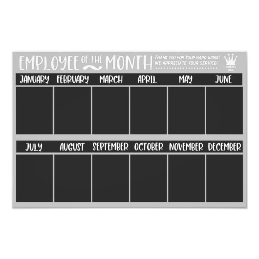 Impression Photo Reconnaissance du Prix de l'employé du mois (Devant)
