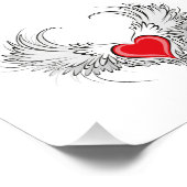 Impression Photo Red Angel Coeur avec ailes (Coin)