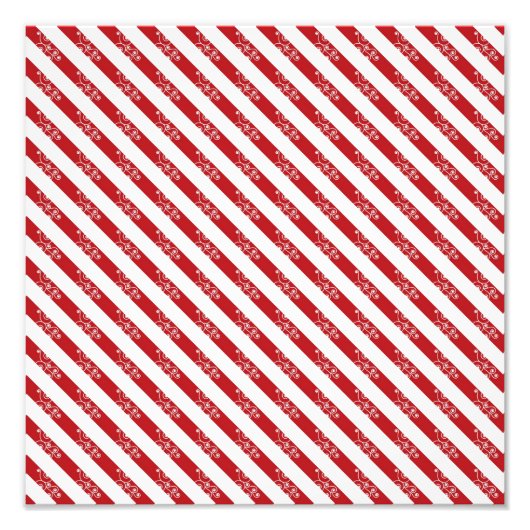 Impression Photo Red Christmas Stripes (Devant)