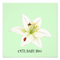 Red Ladybug rose Lily Flower nom personnalisé fill