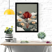 Impression Photo Red Lotus Serenity