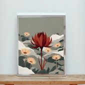 Impression Photo Red Lotus Serenity