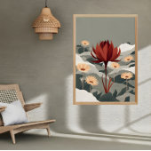 Impression Photo Red Lotus Serenity