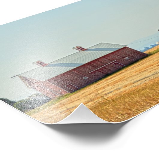 Impression Photo Red Montana Barns (Coin)