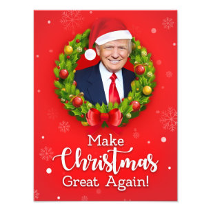 Impression Photo Refaire Noël plus grand Trump MAGA cadeau drôle