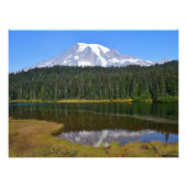 Impression Photo Réflexion du Mont Rainier et du lac (Devant)