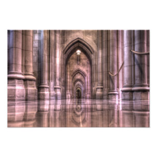 Impression Photo Réflexions de la cathédrale nationale de Washingto