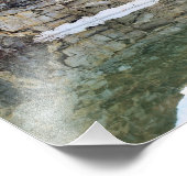 Impression Photo Réflexions De Mur De Falaise Rocheuse Dans Pond 3 (Coin)
