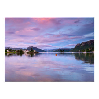 Impression Photo Réflexions sur le ciel de Dusk sur Loch Carron