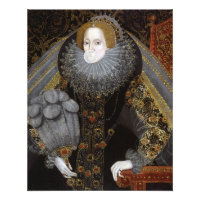 Reine Elizabeth I soufflant un chewing-gum blanc
