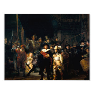 Impression Photo Rembrandt la copie de montre de nuit