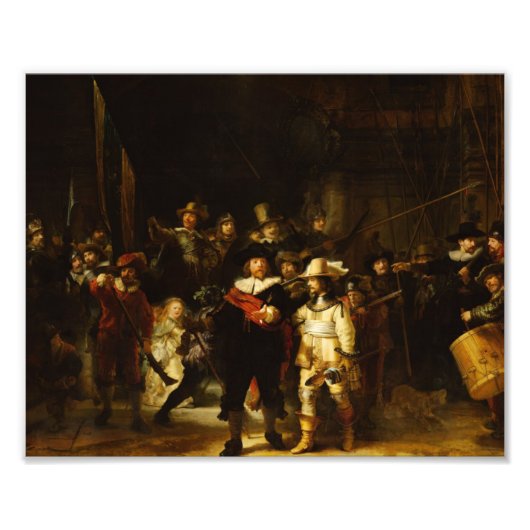 Impression Photo Rembrandt Nightwatch Night Watch Peinture baroque (Devant)