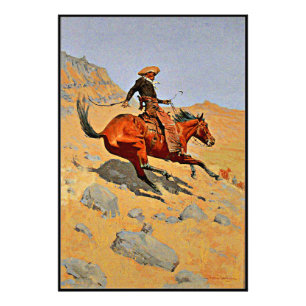 Impression Photo Remington - Le Cowboy, célèbre peinture