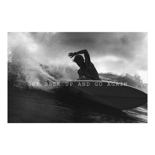 Impression Photo Remontez-vous et recommencez - Surfer battu rudeme (Devant)