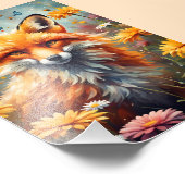 Impression Photo Renard dans la prairie (Coin)