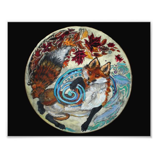 Impression Photo Renard spiral d'automne (Devant)