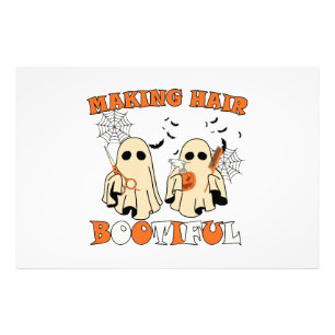 Impression Photo Rendre les cheveux drôle Fantôme Coiffeur Hallowee
